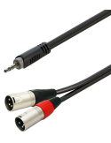 GL-JSm2XM1 3.5MM JACK MASCHIO STEREO - 2XXLR 3P MASCHIO / 1MT