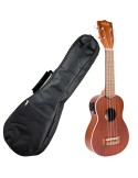 KA-SE - Ukulele soprano Satin Mahogany elettrificato - c/borsa