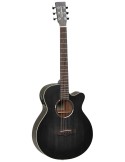 TWBBSFCE - CHITARRA ACUSTICA ELETTRIFICATA - SMOKESTACK BLACK SATIN