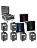 EZBOX Pack di 6 x EZBOX 4x15W projectors + transport e charging case BoomtoneDj